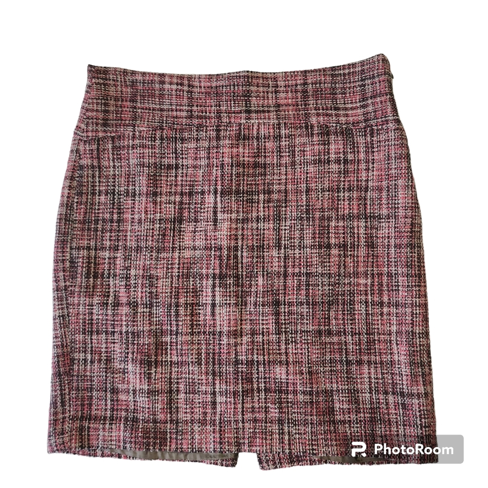 Womens The Limited Skirt Size 10 brown pink cotton below the knee